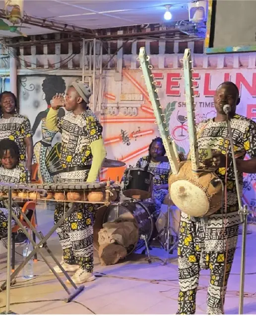 Balafon and percussion ensemble performing at AFRO NIGHT in Ouagadougou